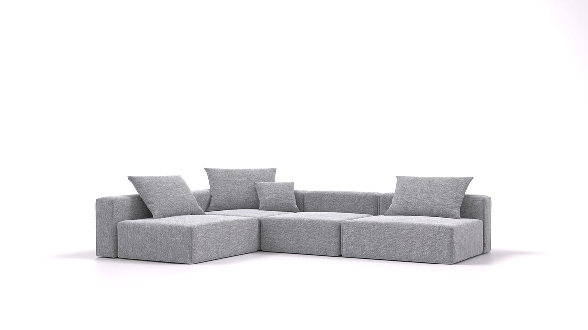 Bard L, modulares Sofa von FEYDOM im Stoff Phoenix FE-92 Dark Grey