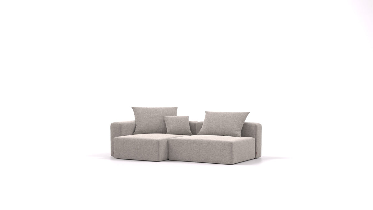 Bard S, modulares Sofa von FEYDOM im Stoff Phoenix FE-84 Middle Grey