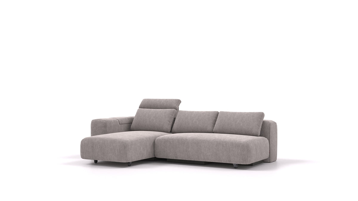 BonBon3 M, modulares Sofa von FEYDOM im Stoff Mollia FF-14 Middle Grey