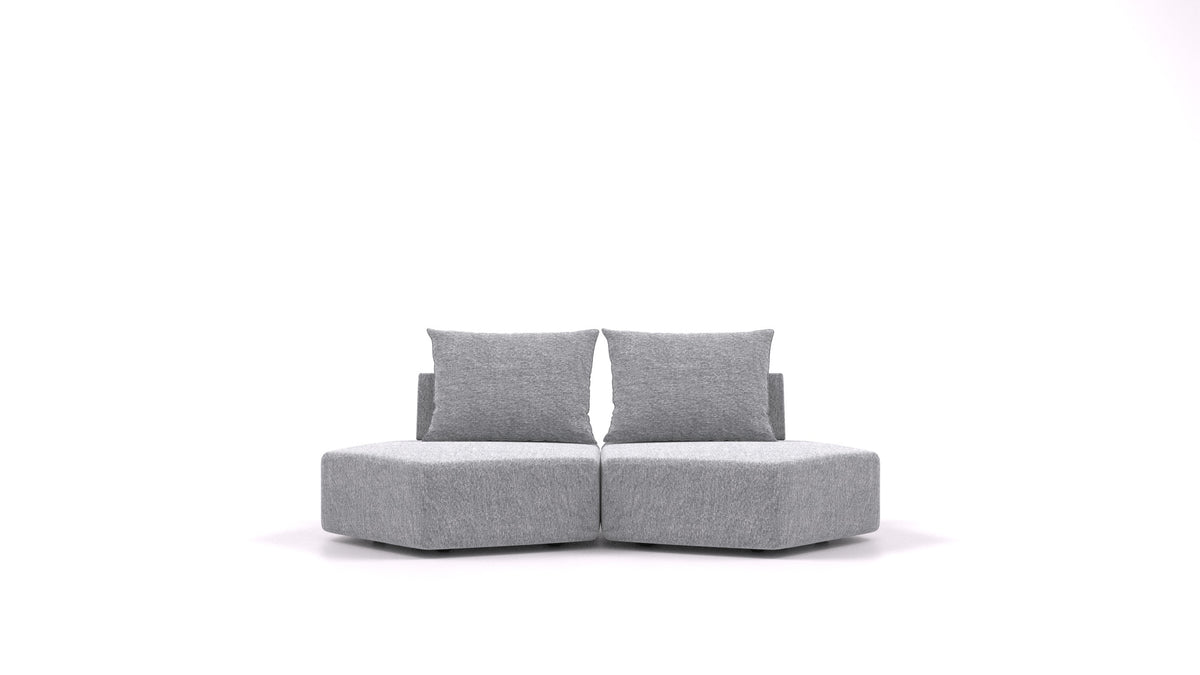 Matacao3 Echo, modulares Sofa von FEYDOM im Stoff Phoenix FE-92 Dark Grey