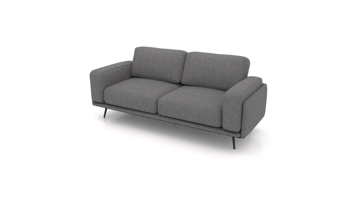 OIKO Dreisitzer, modulares Sofa von FEYDOM im Stoff Phoenix FE-92 Dark Grey