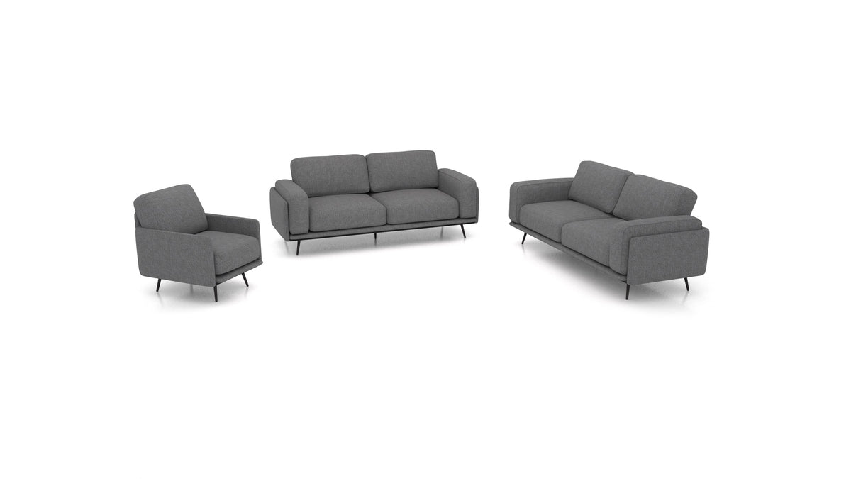 OIKO L, modulares Sofa von FEYDOM im Stoff Phoenix FE-92 Dark Grey