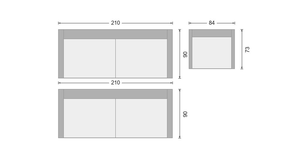 OIKO L – 2x Dreisitzer + Sessel