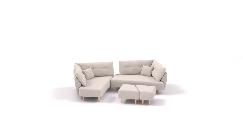 Diagon – Kleineres Ecksofa mit Ottomane