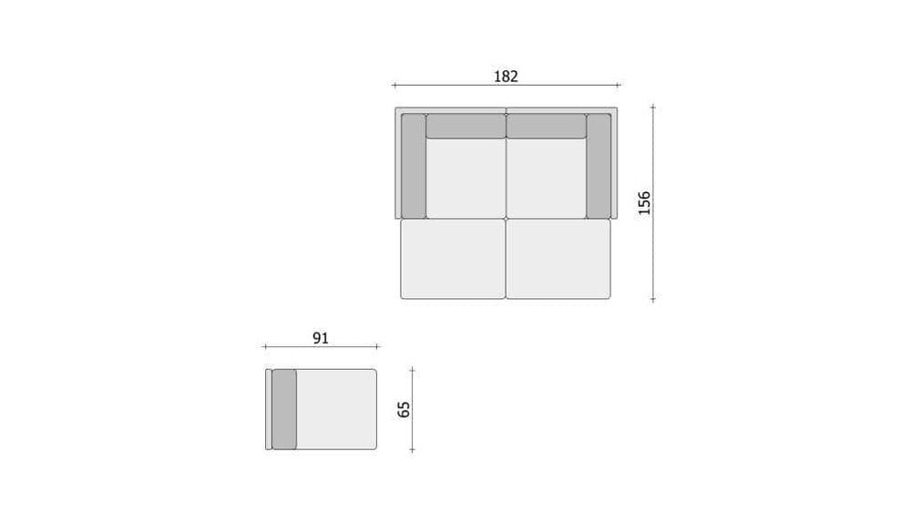 Clooods 3S2+ &ndash; 2x Liege + Sessel