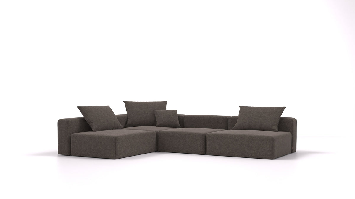 Bard L, modulares Sofa von FEYDOM im Stoff Velare ET-12 Dark Grey