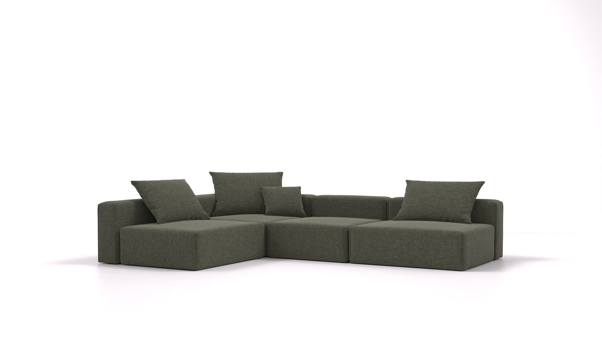Bard L, modulares Sofa von FEYDOM im Stoff Velare ET-38 Pine