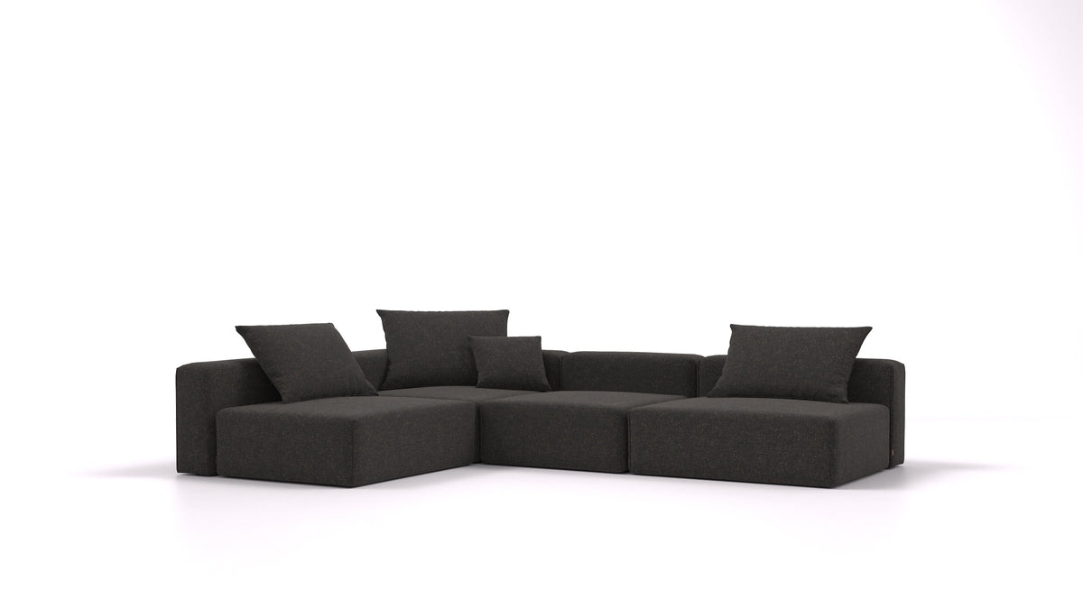 Bard L, modulares Sofa von FEYDOM im Stoff Icon IC-99 Umbra