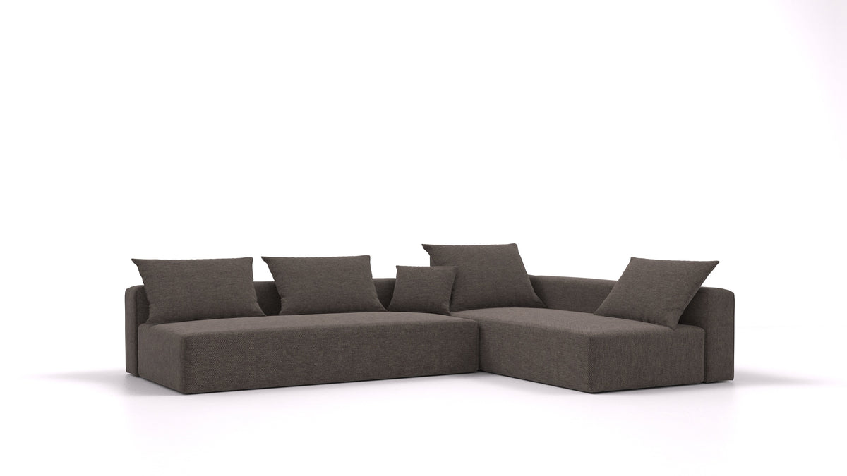 Bard L2, modulares Sofa von FEYDOM im Stoff Velare ET-14 Middle Grey