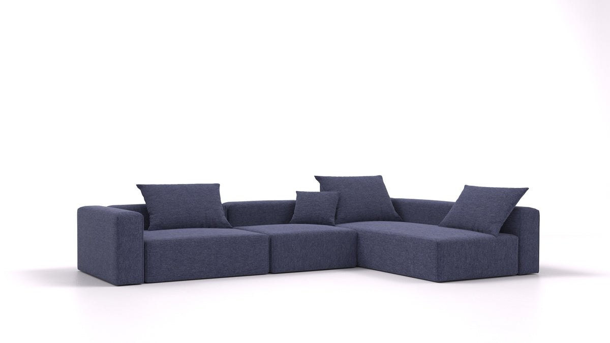 Bard L3, modulares Sofa von FEYDOM im Stoff Velare ET-80 Noble Blue
