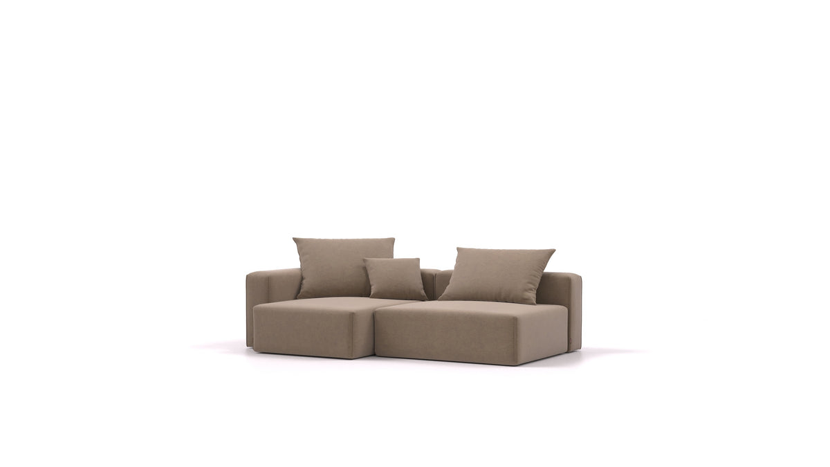 Bard S, modulares Sofa von FEYDOM im Stoff Calidad CA-20 Brown