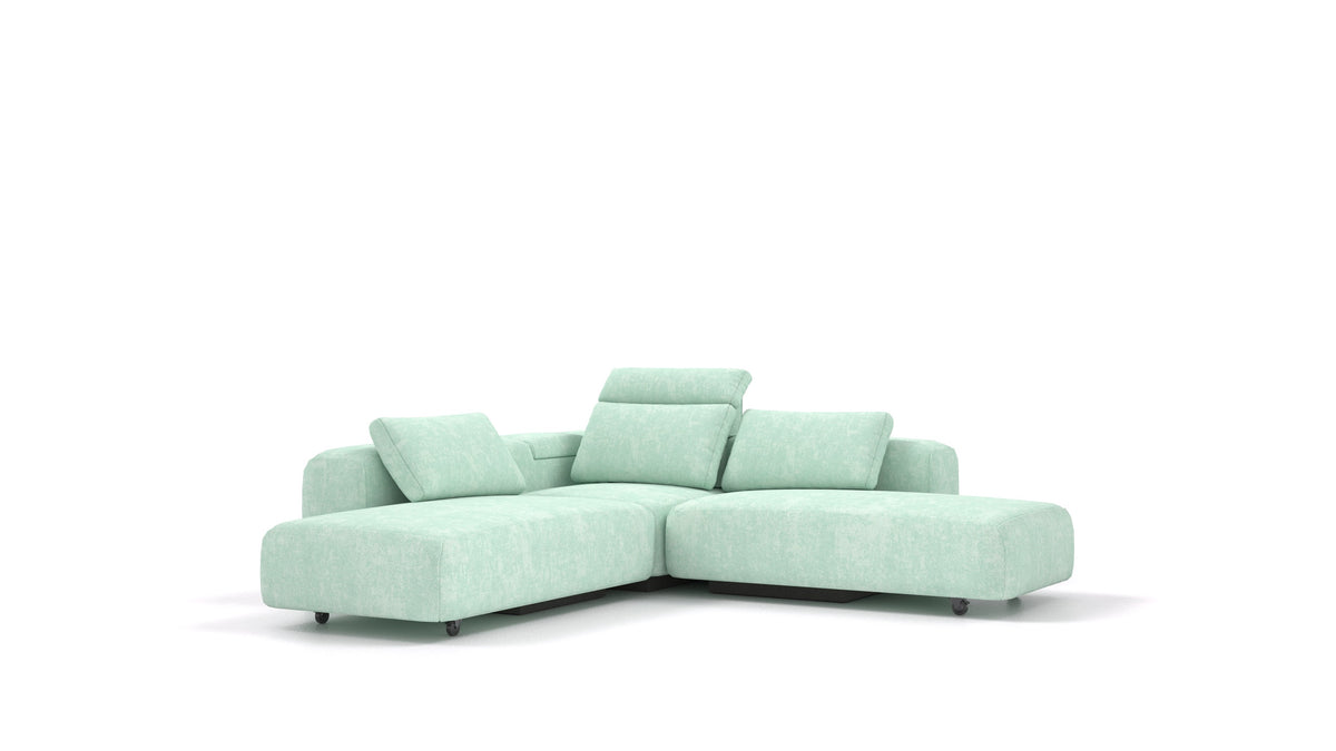 BonBon3 M+, modulares Sofa von FEYDOM im Stoff Mollia FF-18 Mint