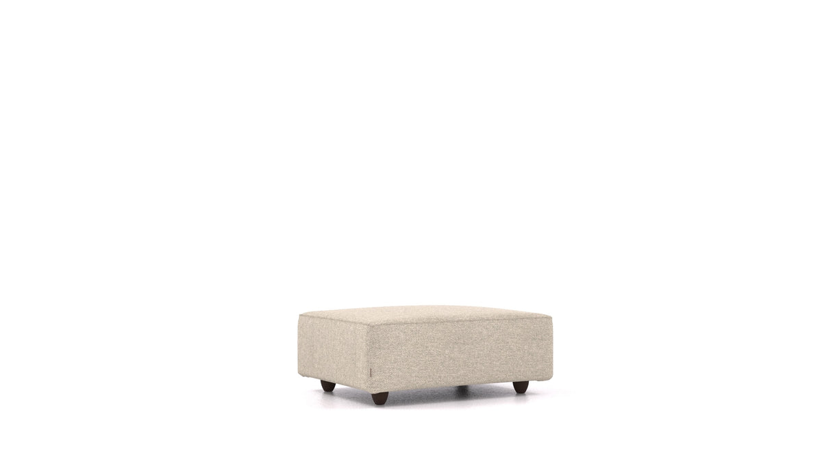 Cascais F, Sofa-Modul von FEYDOM im Stoff Alure DE-09 Natur, dunkle Füße