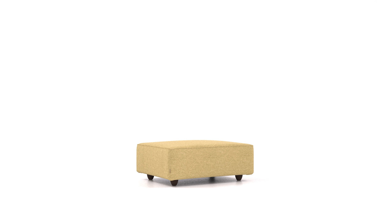 Cascais F, Sofa-Modul von FEYDOM im Stoff Alure DE-48 Yellow, dunkle Füße