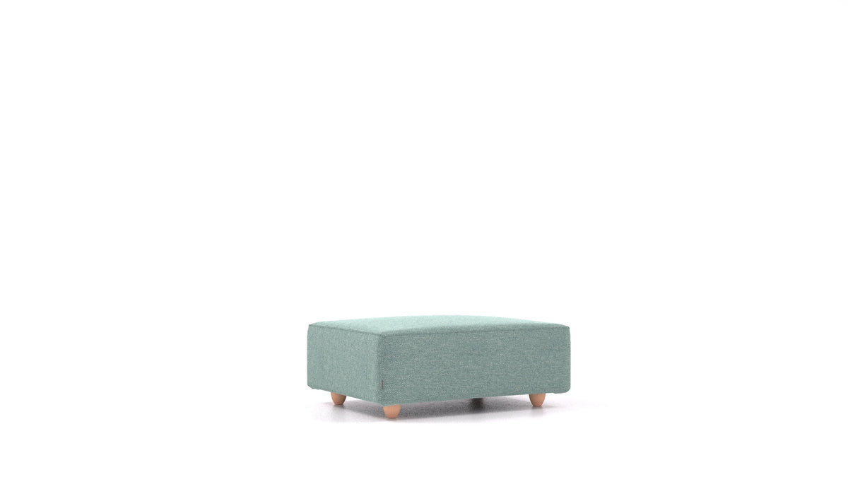 Cascais F, Sofa-Modul von FEYDOM im Stoff Alure DE-75 Pastel Blue, helle Füße