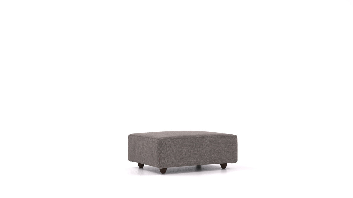 Cascais F, Sofa-Modul von FEYDOM im Stoff Alure DE-92 Middle Grey, dunkle Füße