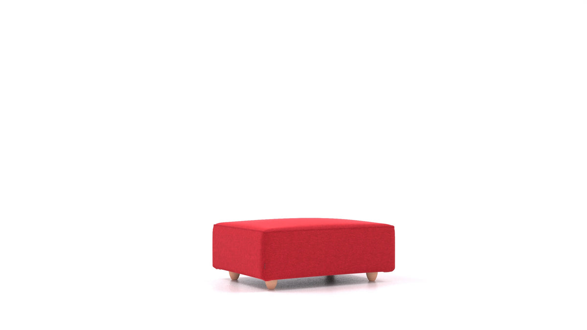 Cascais F, Sofa-Modul von FEYDOM im Stoff Velare ET-11 Red, helle Füße