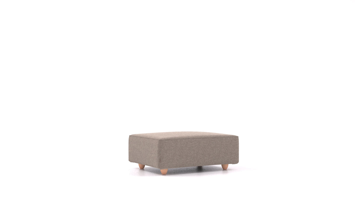 Cascais F, Sofa-Modul von FEYDOM im Stoff Velare ET-14 Middle Grey, helle Füße