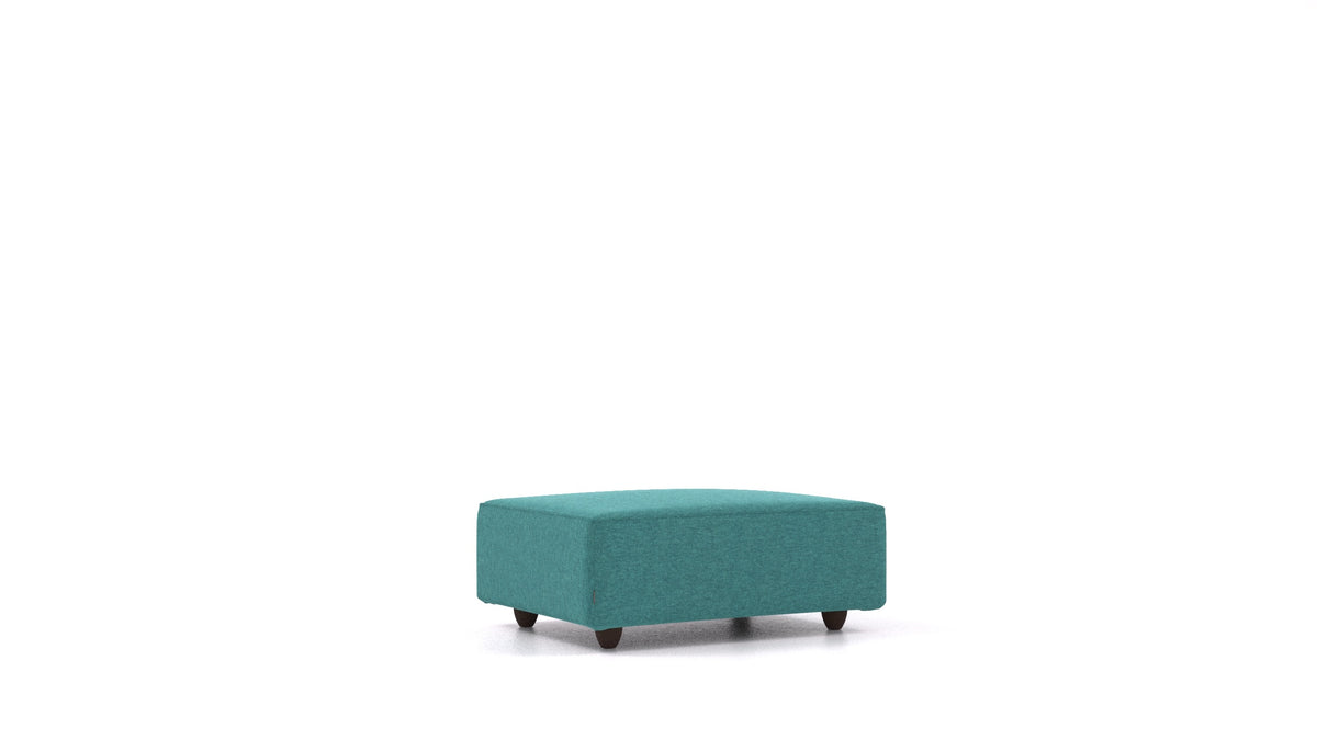 Cascais F, Sofa-Modul von FEYDOM im Stoff Velare ET-16 Turquoise, dunkle Füße