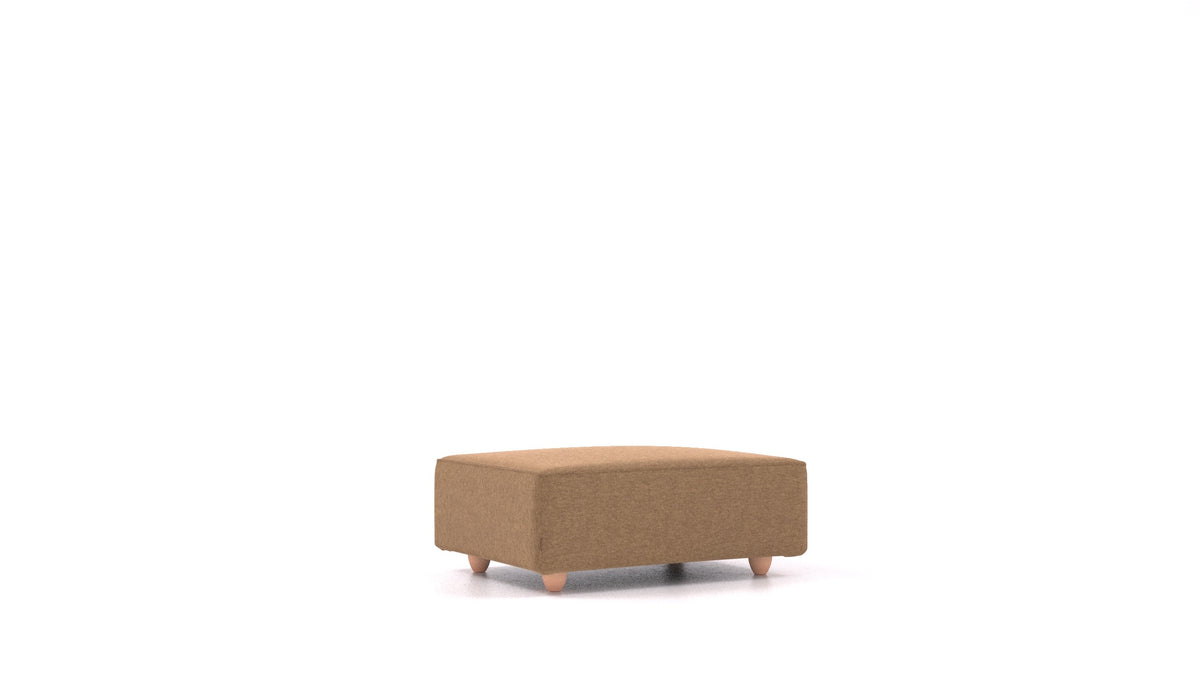Cascais F, Sofa-Modul von FEYDOM im Stoff Velare ET-24 Cappuccino, helle Füße
