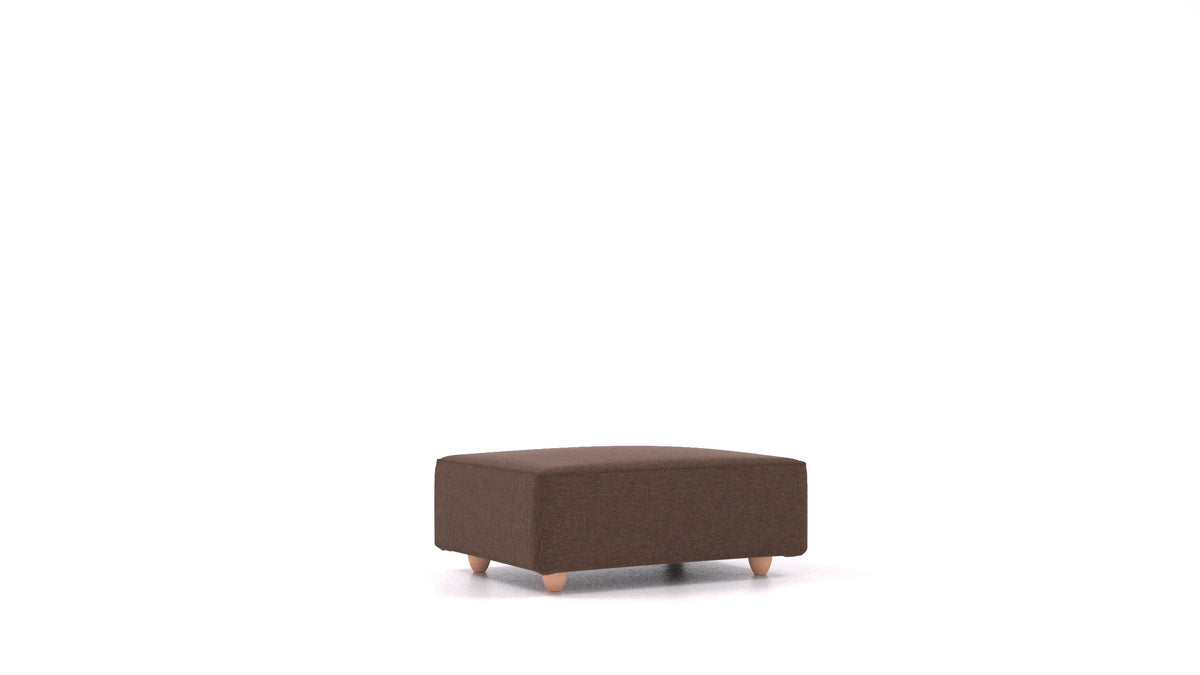 Cascais F, Sofa-Modul von FEYDOM im Stoff Velare ET-27 Chocolate, helle Füße