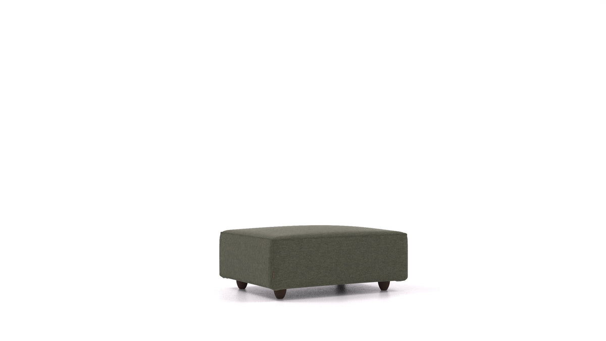 Cascais F, Sofa-Modul von FEYDOM im Stoff Velare ET-38 Pine, dunkle Füße