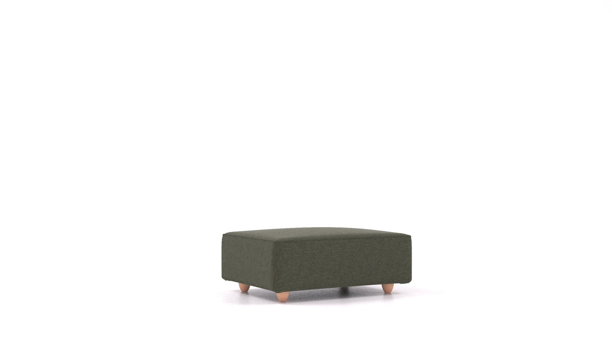 Cascais F, Sofa-Modul von FEYDOM im Stoff Velare ET-38 Pine, helle Füße