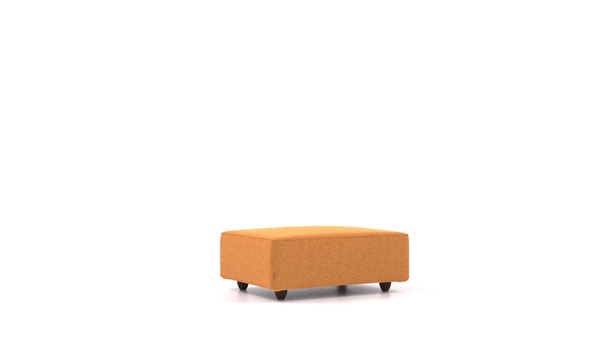 Cascais F, Sofa-Modul von FEYDOM im Stoff Velare ET-48 Antic Gold, dunkle Füße