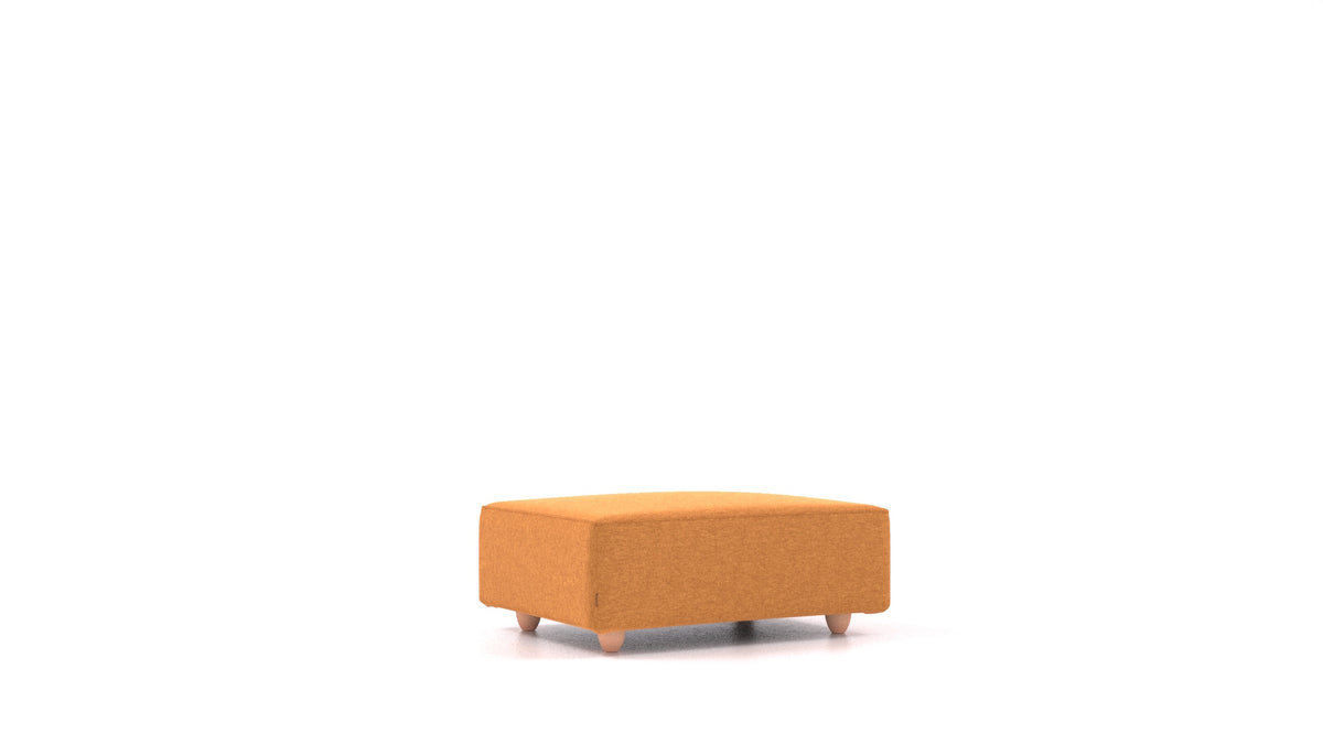 Cascais F, Sofa-Modul von FEYDOM im Stoff Velare ET-48 Antic Gold, helle Füße