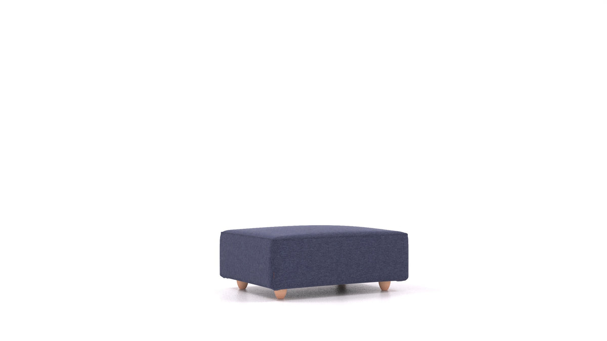 Cascais F, Sofa-Modul von FEYDOM im Stoff Velare ET-80 Noble Blue, helle Füße