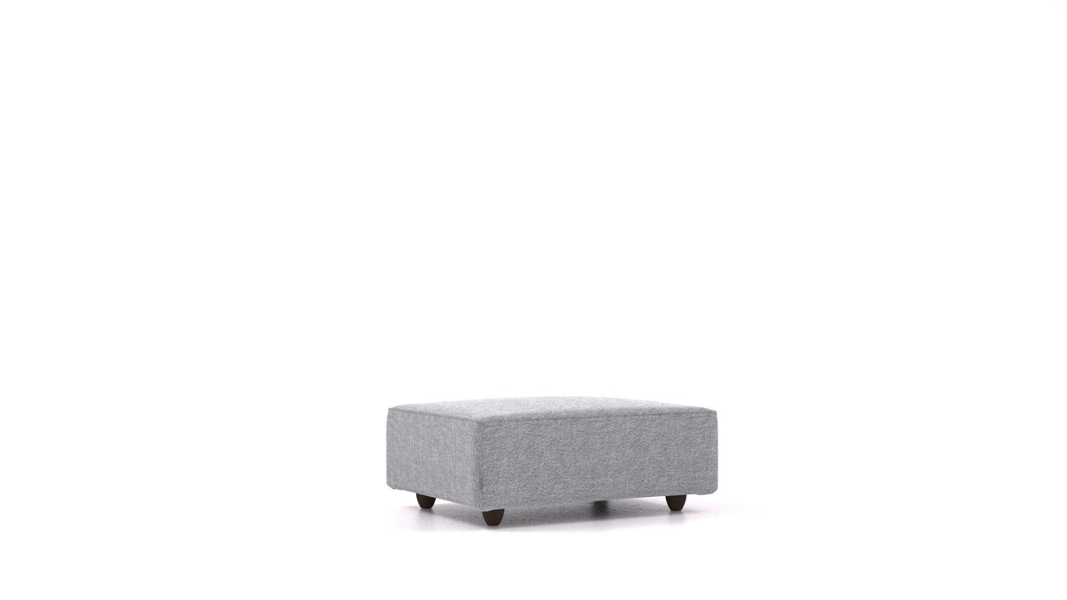 Cascais F, Sofa-Modul von FEYDOM im Stoff Phoenix FE-92 Dark Grey, dunkle Füße