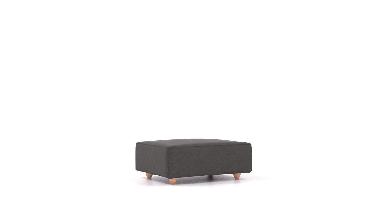 Cascais F, Sofa-Modul von FEYDOM im Stoff Mollia FF-12 Dark Grey, helle Füße