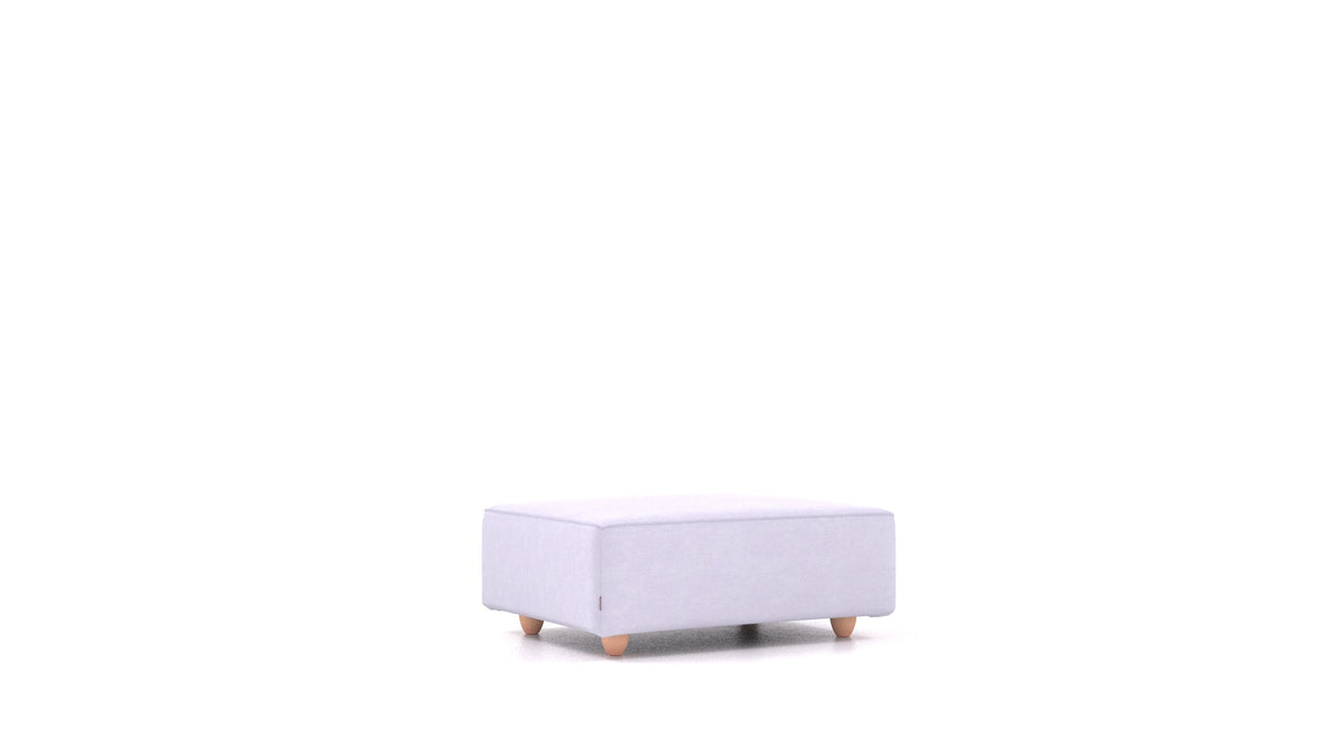 Cascais F, Sofa-Modul von FEYDOM im Stoff Mollia FF-17 Lavander, helle Füße