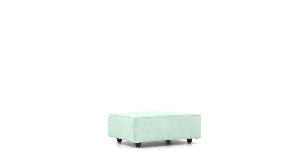 Cascais F, Sofa-Modul von FEYDOM im Stoff Mollia FF-18 Mint, dunkle Füße