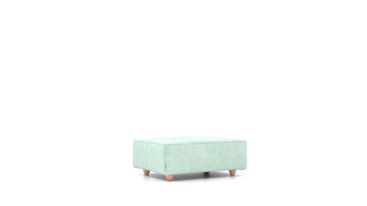 Cascais F, Sofa-Modul von FEYDOM im Stoff Mollia FF-18 Mint, helle Füße