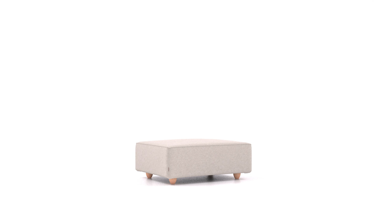 Cascais F, Sofa-Modul von FEYDOM im Stoff Icon IC-02 Natur, helle Füße
