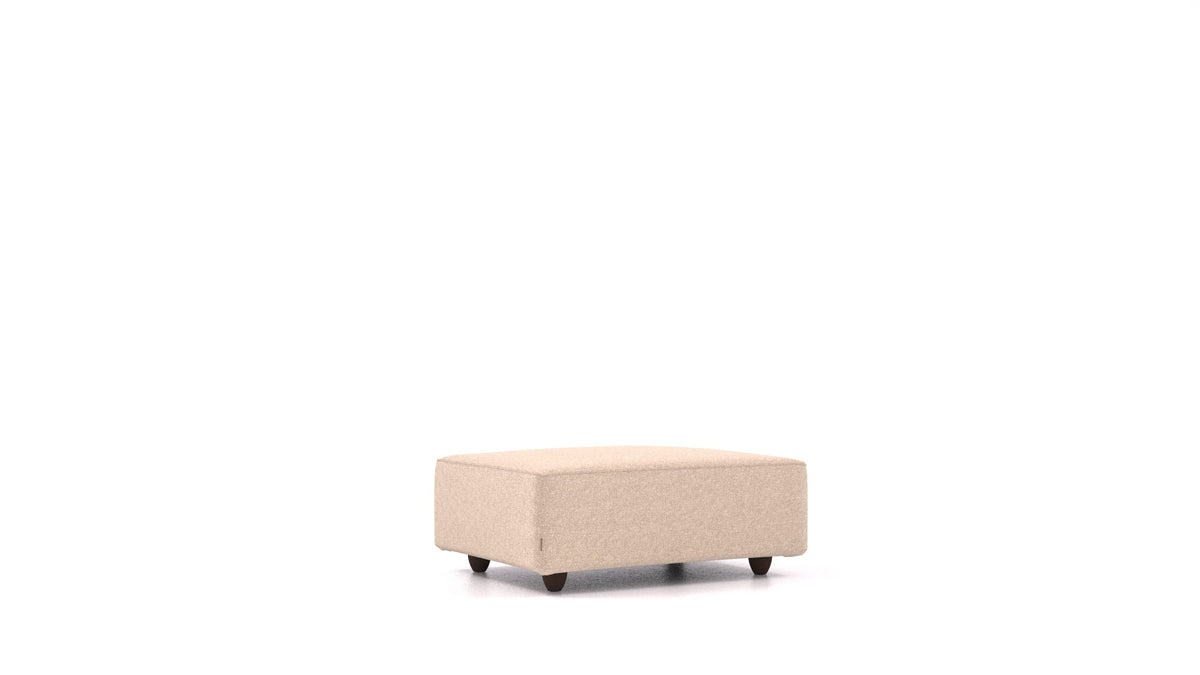 Cascais F, Sofa-Modul von FEYDOM im Stoff Icon IC-06 Cappuccino, dunkle Füße