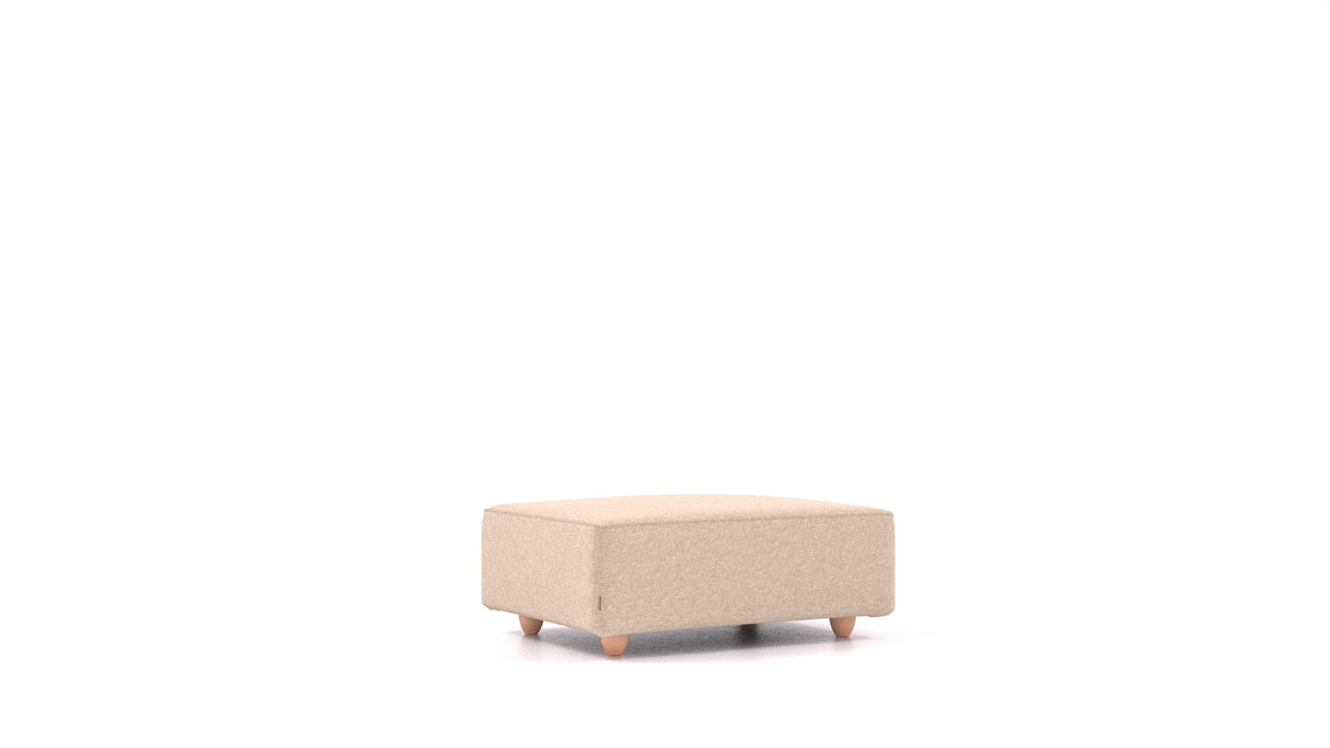 Cascais F, Sofa-Modul von FEYDOM im Stoff Icon IC-06 Cappuccino, helle Füße
