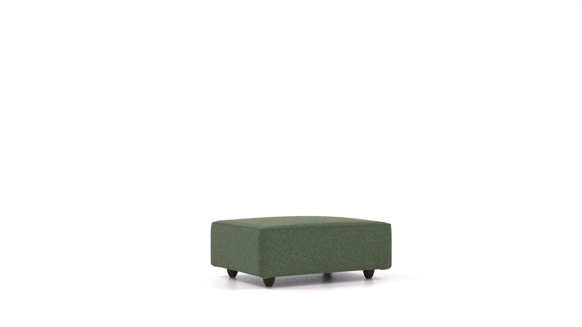 Cascais F, Sofa-Modul von FEYDOM im Stoff Icon IC-39 Forest, dunkle Füße