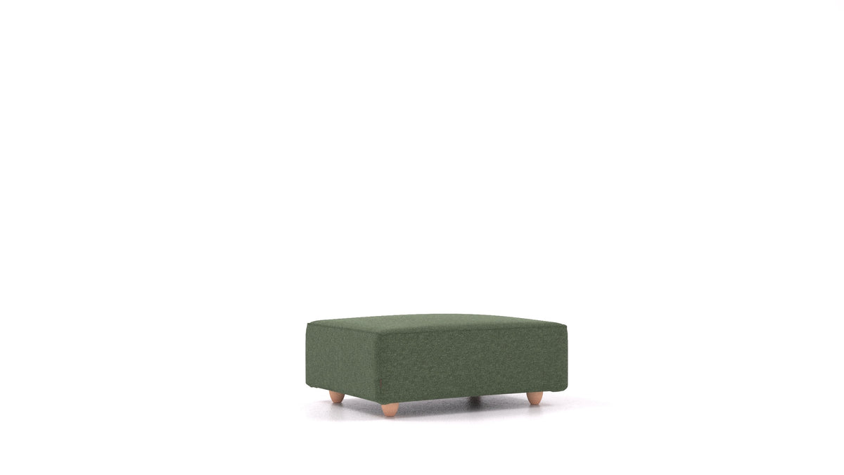 Cascais F, Sofa-Modul von FEYDOM im Stoff Icon IC-39 Forest, helle Füße