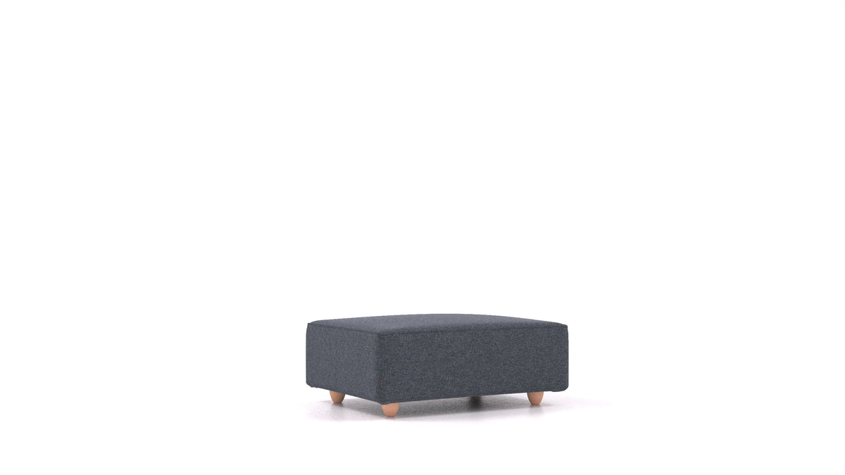 Cascais F, Sofa-Modul von FEYDOM im Stoff Icon IC-79 Deep Blue, helle Füße