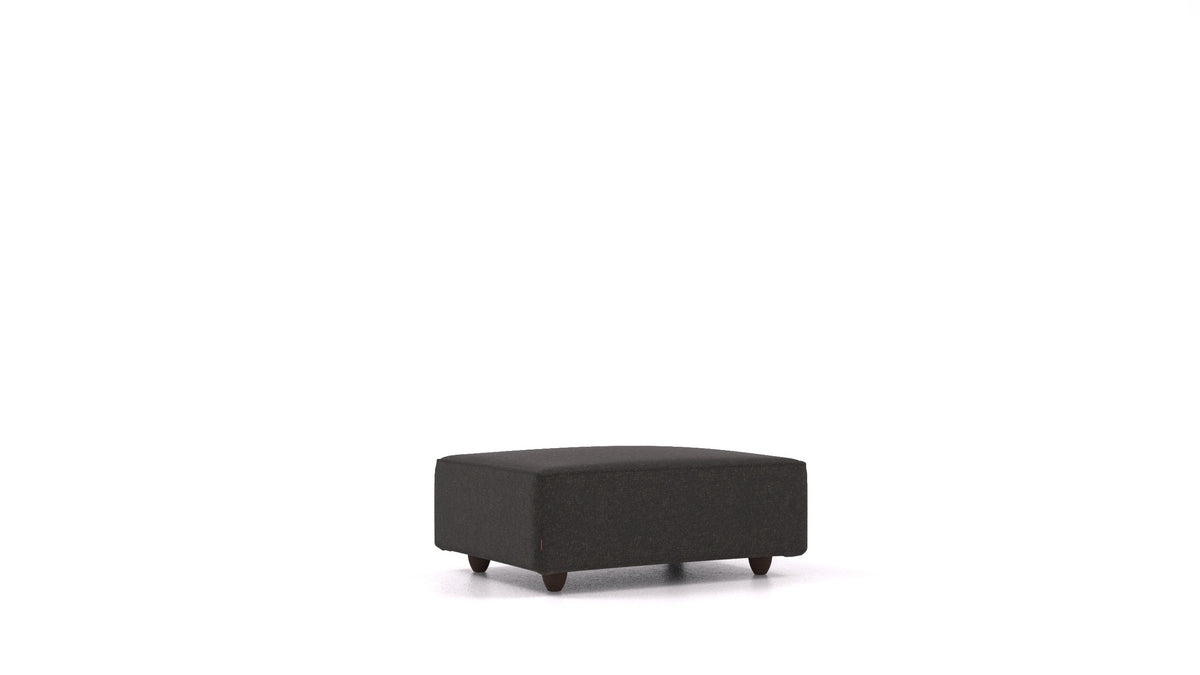 Cascais F, Sofa-Modul von FEYDOM im Stoff Icon IC-99 Umbra, dunkle Füße