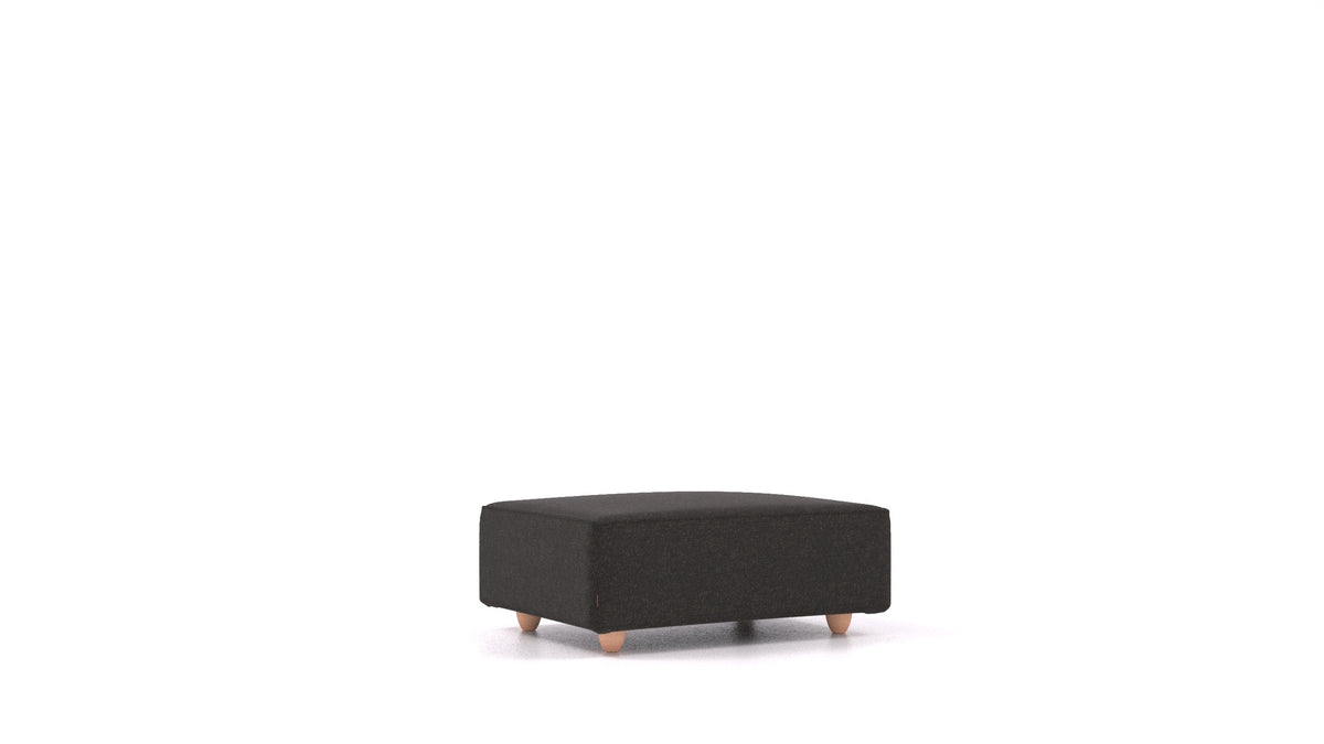 Cascais F, Sofa-Modul von FEYDOM im Stoff Icon IC-99 Umbra, helle Füße