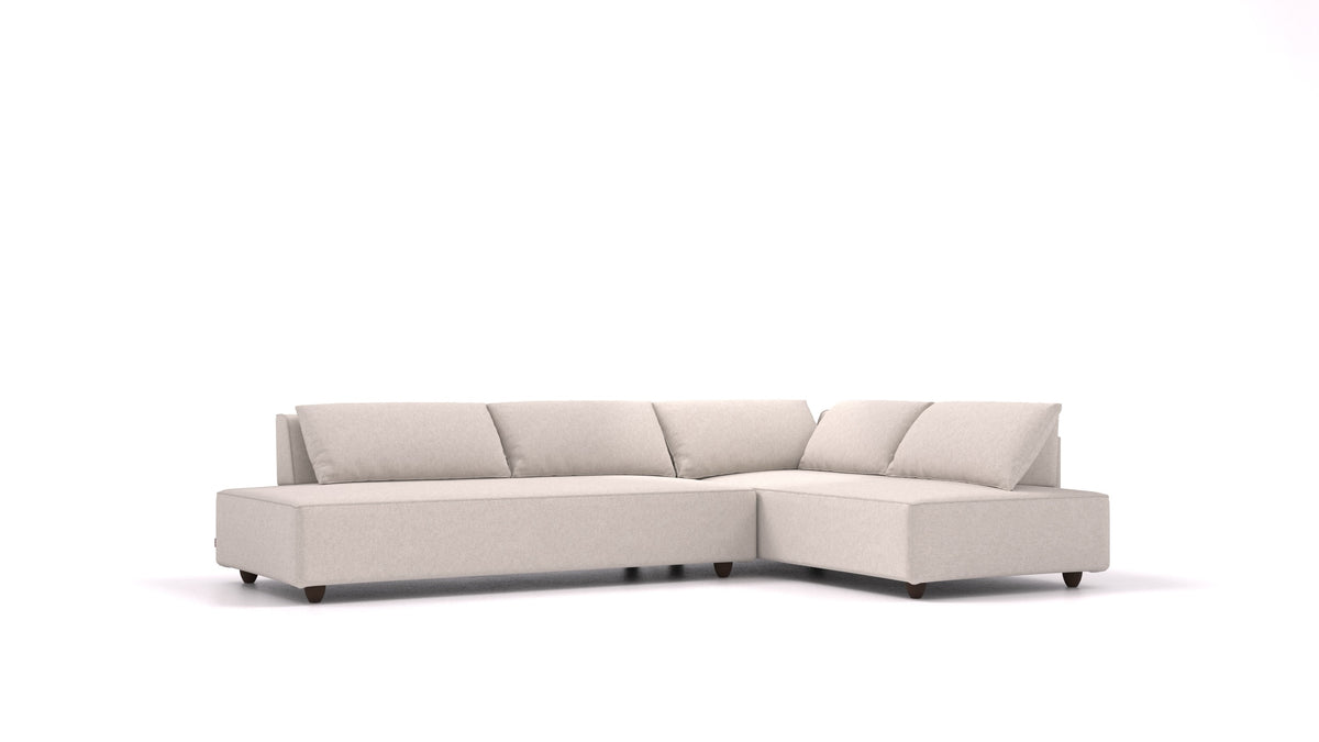 CasCais GS, modulares Sofa von FEYDOM im Stoff Icon IC-02 Natur, dunkle Füße