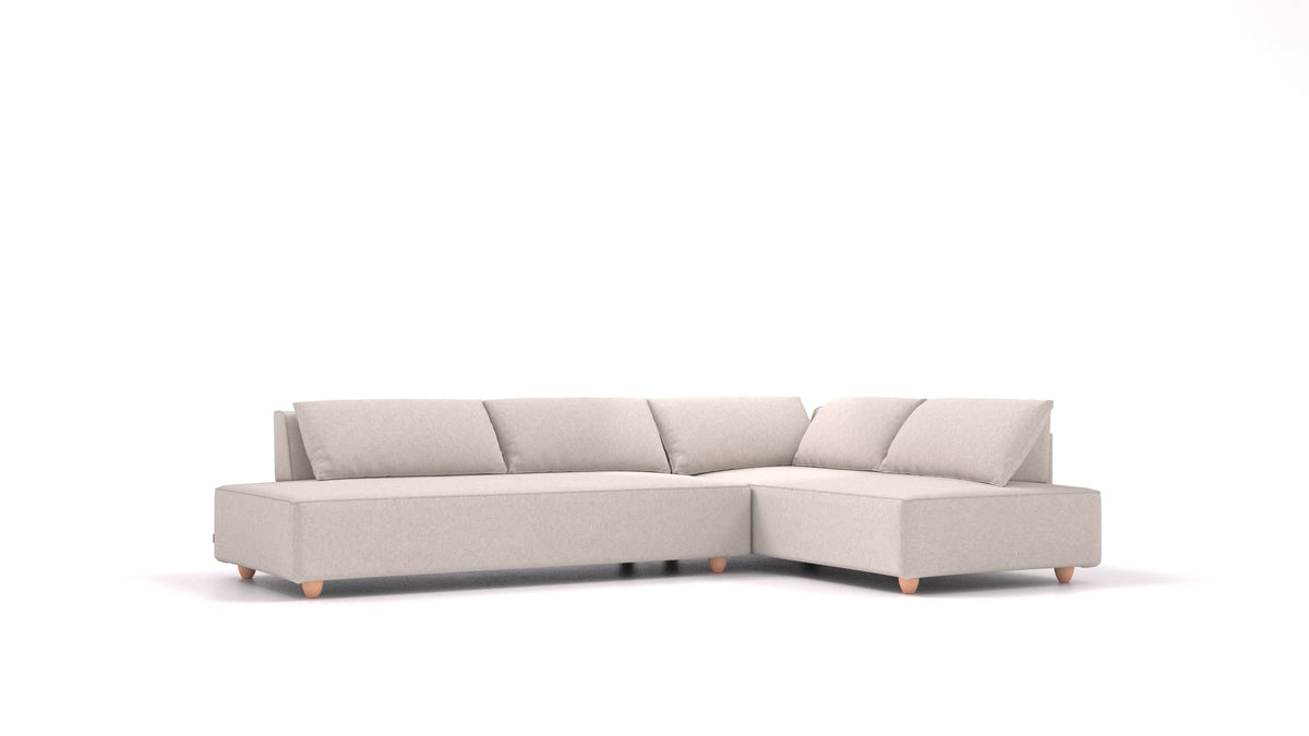 CasCais GS, modulares Sofa von FEYDOM im Stoff Icon IC-02 Natur, helle Füße