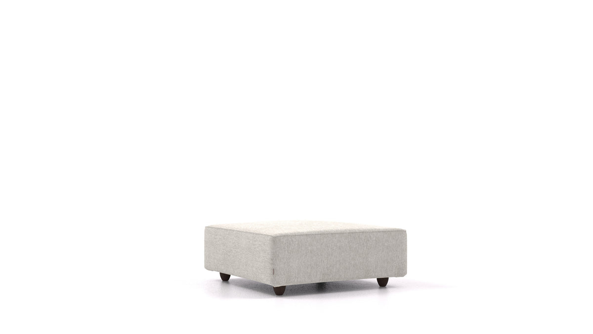 Cascais K, Sofa-Modul von FEYDOM im Stoff Astra AT-80 Light Grey, dunkle Füße