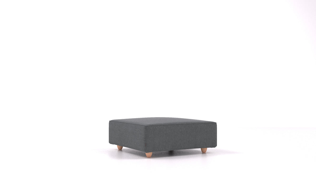Cascais K, Sofa-Modul von FEYDOM im Stoff Astra AT-88 Dark Grey, helle Füße