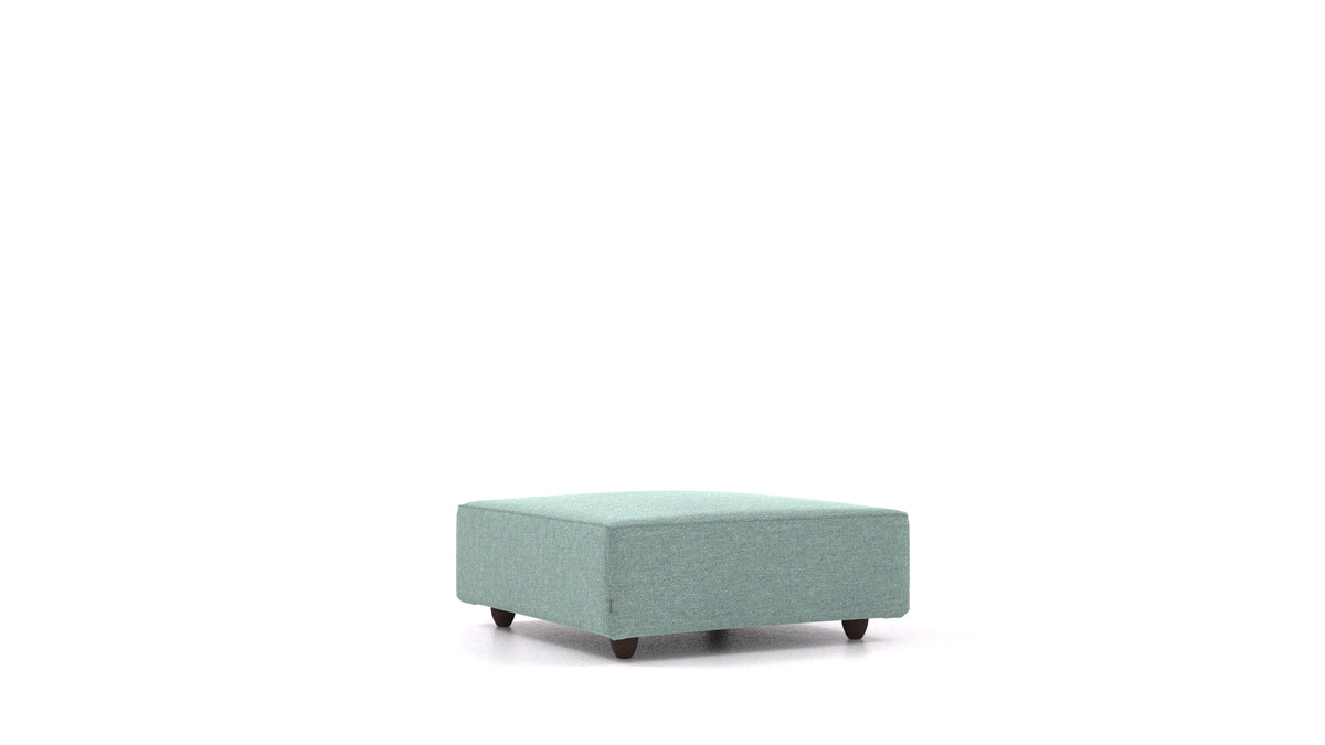 Cascais K, Sofa-Modul von FEYDOM im Stoff Alure DE-75 Pastel Blue, dunkle Füße