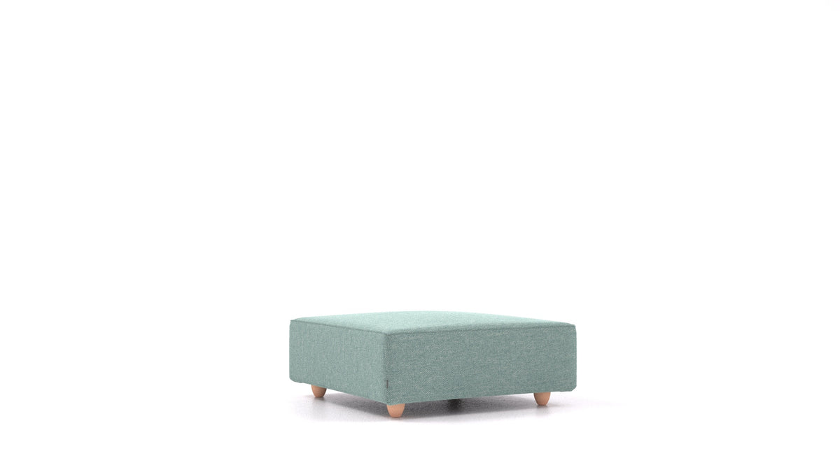 Cascais K, Sofa-Modul von FEYDOM im Stoff Alure DE-75 Pastel Blue, helle Füße
