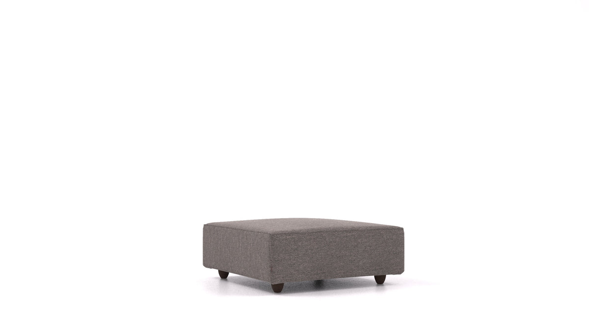 Cascais K, Sofa-Modul von FEYDOM im Stoff Alure DE-92 Middle Grey, dunkle Füße